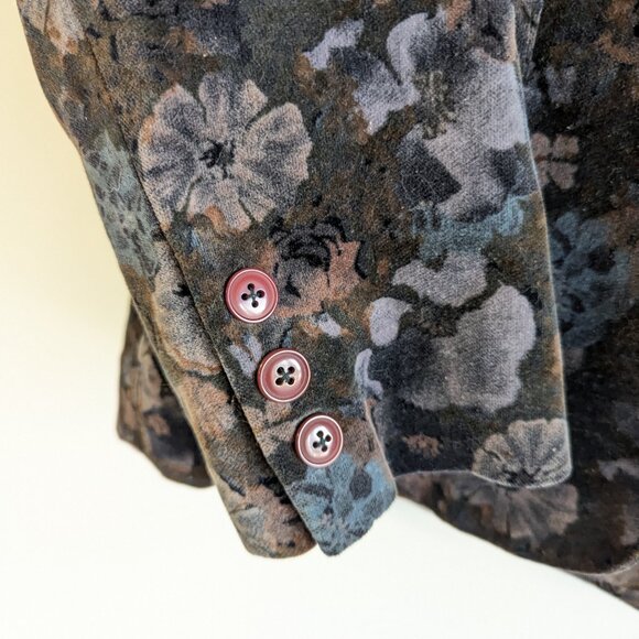 Vintage Rouie Floral Velour Blazer - Picture 4 of 8